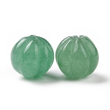 Honeyhandy Natural Green Aventurine Beads, Autumn Theme, Pumpkin, 8~8.5x7.5~8mm, Hole: 1.2mm