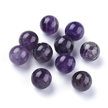 Honeyhandy Natural Amethyst Beads, Gemstone Sphere, No Hole/Undrilled, Round, 17.5~18mm