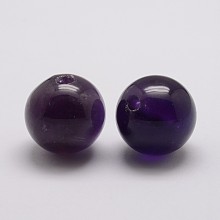 Honeyhandy Natural Amethyst Beads, Round, 20mm, Hole: 3~4mm