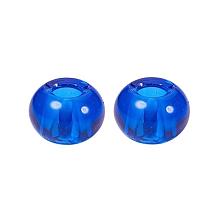 NBEADS 100PCS Large Hole Beads Rondell Spacers Charms Glass Beads 15mm for DIY Bracelet Necklace Jewelry Making (Royal Blue)