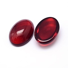 Honeyhandy K9 Glass Cabochons Oval Flat Back Cabochons, Dark Red, 18x13x6mm