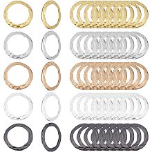 FINGERINSPIRE 60 Pcs 5 Colors Brass Hammered Circle Link 0.63 inch(16mm) Brass Hammered Linking Rings Pendant Tibetan Style Metal Circles Antique Circles Charms Links for Earring, Necklace Supplies