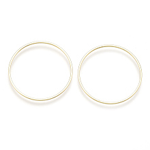 Honeyhandy Brass Linking Rings, Ring, Real 18K Gold Plated, 30x1mm