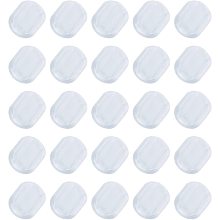 Pandahall Elite 200pcs Clear Earring Cushions Earring Clip Pads Plastic Earring Pads for Clip on Earring