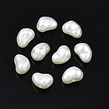 Honeyhandy ABS Plastic Imitation Pearl Beads, Oval, Seashell Color, 6x9x6mm, Hole: 1.5mm, about 2625pcs/500g