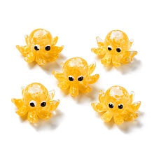 Honeyhandy Handmade Bumpy Lampwork Beads Strands, Octopus, Orange, 15x25x4mm, Hole: 1.4mm