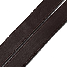 GORGECRAFT Flat PU Imitation Leather Cord, for Bag Decor, Coconut Brown, 31x2~2.5mm