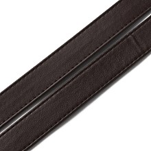 GORGECRAFT Flat PU Imitation Leather Cord, for Bag Decor, Coconut Brown, 20x2~2.5mm