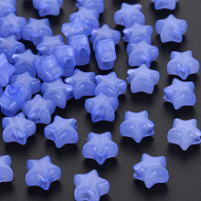 Honeyhandy Imitation Jelly Acrylic Beads, Star, Medium Slate Blue, 9x9.5x5.5mm, Hole: 2.5mm, about 2050pcs/500g