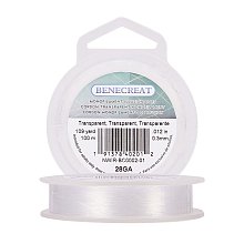 BENECREAT 0.3mm Fishing Nylon Beading Thread Wire for DIY Jewelry Making, about 100m/roll