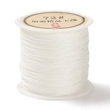 Honeyhandy 50 Yards Nylon Chinese Knot Cord, Nylon Jewelry Cord for Jewelry Making, White, 0.8mm