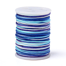 Honeyhandy Segment Dyed Polyester Thread, Braided Cord, Colorful, 0.8mm, about 10.93 yards(10m)/roll