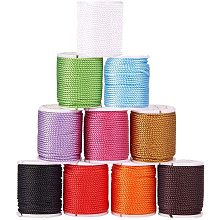 CHGCRAFT 10 Rolls 100 Yards Twisted Cord Rope, Craft Nylon Rope 1mm Multipurpose Utility Cord Trim Choker Thread for Jewelry Making Knot Rosaries Upholstery Curtain Tieback Honor Cord - Mixed Color