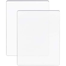 BENECREAT 2 Packs 7.5x6" Clear Acrylic Cutting Pads Transparent Acrylic Die Cutting Plates for Die Cutting Work, 3mm and 5mm