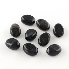 Honeyhandy Oval Imitation Gemstone Acrylic Beads, Black, 18x13x9.5mm, Hole: 2mm, about 310pcs/500g