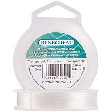 BENECREAT 100m 0.4mm Fishing Nylon Beading Thread Wire for Hanging, Bracelet and Jewelry Making