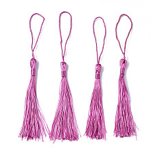 Honeyhandy Polyester Tassel Big Pendant Decorations, Violet, 130x6mm, Tassel: 70~90mm