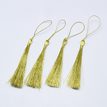 Honeyhandy Nylon Tassel Big Pendant Decorations, Dark Khaki, 135~145mm, Tassel: 78~85x5mm