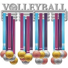 CREATCABIN Medal Holder Sport Volleyball Words Awards Display Stand Wall Rack Mount Hanger Decor for Champions Home Badge 3 Rung Medalist Running Gymnastics Over 60 Medals Olympic Games 15.7x4.2inch