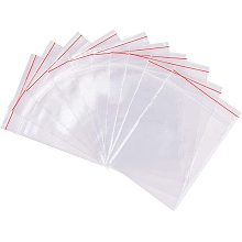 Pandahall Elite 500 Count 2.8"x3.3" 2 Mil Clear Plastic Reclosable Zip Poly Bags Resealable Zipper Shipping Bags with Red Line