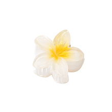 Honeyhandy Flower Shape Plastic Claw Hair Clips, Hair Accessories for Women Girl, White, 40mm