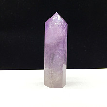 Honeyhandy Point Tower Natural Amethyst Home Display Decoration, Healing Stone Wands, for Reiki Chakra Meditation Therapy Decos, Hexagon Prism, 50~60mm