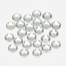 Honeyhandy Flat Back Glass Rhinestone Cabochons, Back Plated, Half Round, Crystal, SS20, 5mm, about 1440pcs/bag