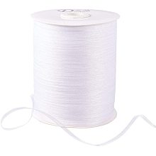 BENECREAT 1 Roll 1/8"(3mm) 1000 Yards/Roll Sparkle Sheer Organza Ribbon for Festival Chrismas Decoration DIY Crafts Arts & Garden, White