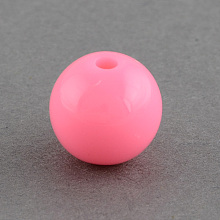 Honeyhandy Solid Chunky Bubblegum Acrylic Ball Beads, Round, Hot Pink, 20mm, Hole: 3mm, about 105pcs/500g