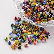 ARRICRAFT 8/0 Opaque Colours Seep Glass Beads, Round Seed Beads, Mixed Color, 2.5~3x2~3mm, Hole: 0.8mm, about 1600pcs/50g