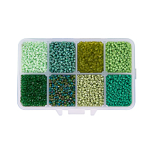 PandaHall Elite 12/0 Round Glass Seed Beads Diameter 2mm Multicolor Loose Beads for Jewelry Making, about 12500pcs/box