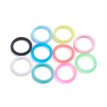 Honeyhandy Silicone Linking Rings, Round Ring, Mixed Color, 29x3.5mm, Inner Diameter: 23mm