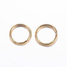 Honeyhandy 304 Stainless Steel Jump Rings, Open Jump Rings, Golden, 13x1.5mm, Inner Diameter: 10mm