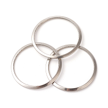 Honeyhandy 201 Stainless Steel Linking Rings, Ring, Stainless Steel Color, 20x0.5mm, Inner Diameter: 17.5~18mm