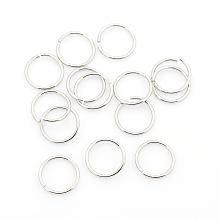 Honeyhandy 304 Stainless Steel Open Jump Rings, Stainless Steel Color, 18 Gauge, 10x1mm, Inner Diameter: 8mm, about 1500pcs/bag