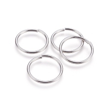 UNICRAFTALE 304 Stainless Steel Open Jump Rings, Stainless Steel Color, 12 Gauge, 25x2mm, Inner Diameter: 21mm, 120pcs/bag