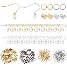 UNICRAFTALE About 240pcs Stainless Steel Earring Making Kit 3 Mixes Styles 2 Colors Hypoallergenic Earring Hooks Ear Nuts Open Jump Rings for DIY Dangle Earrings Jewelry Making Earring Supplies