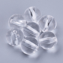 Honeyhandy Transparent Acrylic Beads, Round, Clear, 26x25.5mm, Hole: 3.5mm, about 49pcs/500g