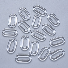 Honeyhandy Transparent Acrylic Linking Rings, Quick Link Connectors, For Jewelry Cable Chains Making, Oval, Clear, 20.5x11x3mm, Inner Diameter: 13.5x4mm, about 1200pcs/500g