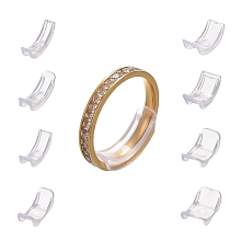 Honeyhandy 8Pcs 8 Sizes Plastic Invisible Ring Size Adjuster, Fit 1~10mm Width Rings, Clear, 18~20x4~11.5x3mm, 8pcs/set