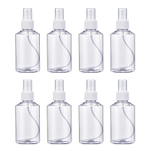 Honeyhandy 150ml Refillable PET Plastic Spray Bottles, Empty Pump Bottles for Liquid, Clear, 5.3x13.5cm, Capacity: 150ml(5.07 fl. oz)