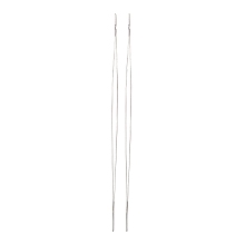 Honeyhandy Iron Big Eye Beading Needles, Seed Bead Needle, Platinum, 125x0.5mm