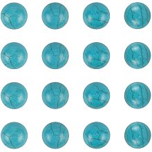 ARRICRAFT 100PCS 8mm Synthetic Turquoise Gemstone Flat Back Stone Cabochons Craft Findings for DIY Jewelry Making-Half Round