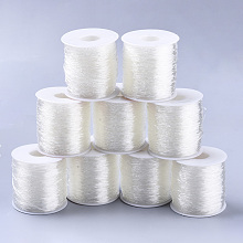 Honeyhandy Round Elastic Crystal Thread, Stretchy Bracelet String, Clear, 1mm, about 109.36 yards(100m)/roll