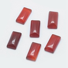 Honeyhandy Natural Carnelian Cabochons, Rectangle, 14x7x3.5mm