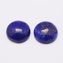 Honeyhandy Dyed Half Round/Dome Lapis Lazuli Cabochons, 16x6mm