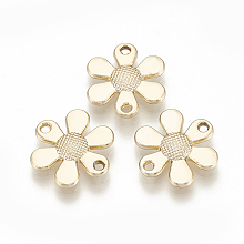 Honeyhandy Alloy Links connectors, Flower, Light Gold, 15x13.5x2.5mm, Hole: 1.5mm