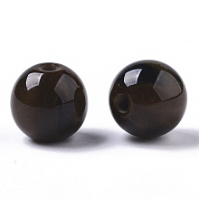 Honeyhandy Resin Beads, Imitation Gemstone, Round, Camel, 8mm, Hole: 1.6mm