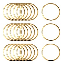 Honeyhandy 201 Stainless Steel Linking Rings, Ring, Real 24K Gold Plated, 20x0.5mm, Inner Diameter: 17.5~18mm