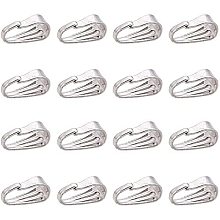 CHGCRAFT 100pcs 304 Stainless Steel Snap Bail Hook Pinch Clip Pendant Charms Clasps Chain Connector for Neckalce Jewelry DIY Craft Making, Stainless Steel Color